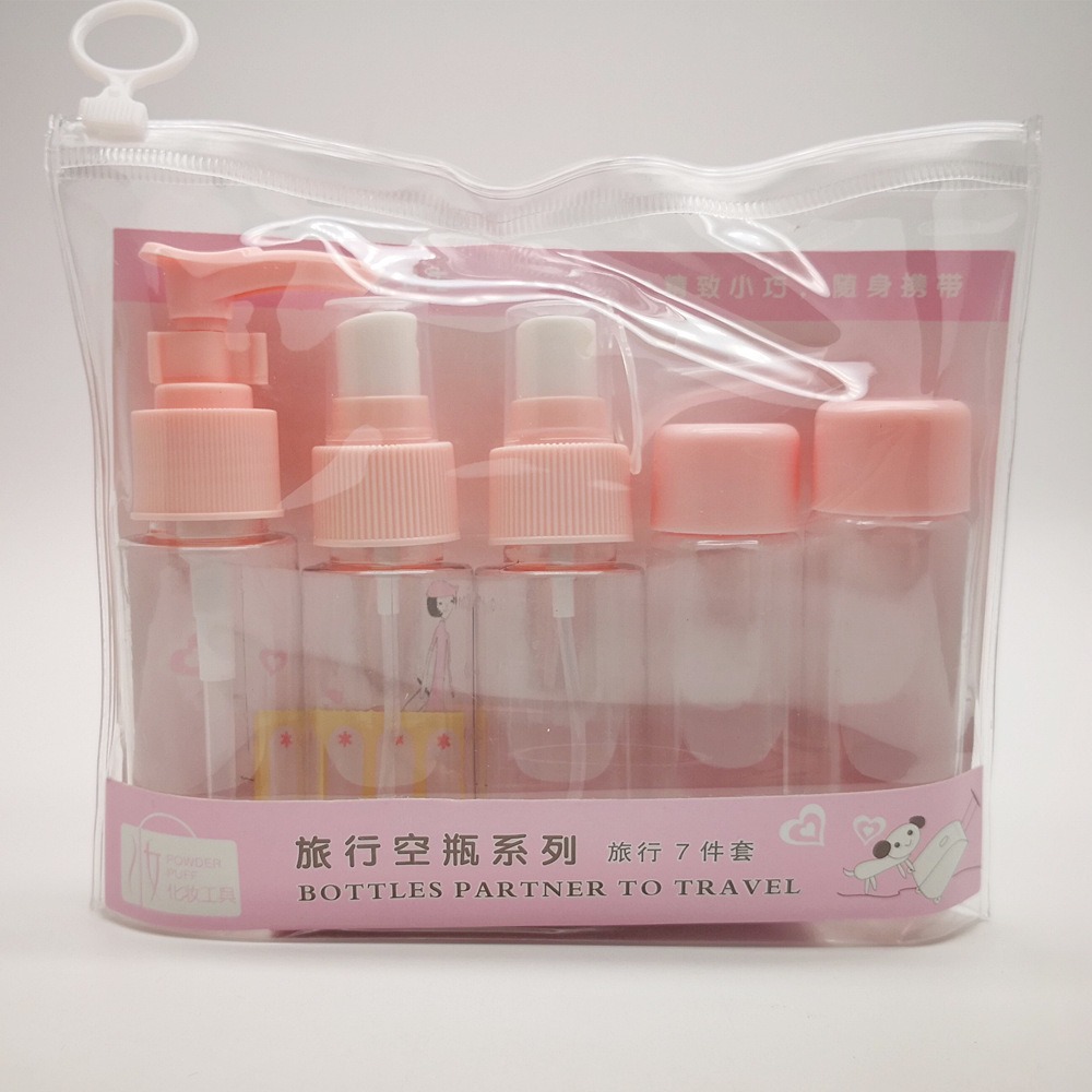 Juego de 7 piezas de botellas vacías de viaje - Botellas dispensadoras para perfume y cosméticos, juego de botellas de spray - Juego de viaje