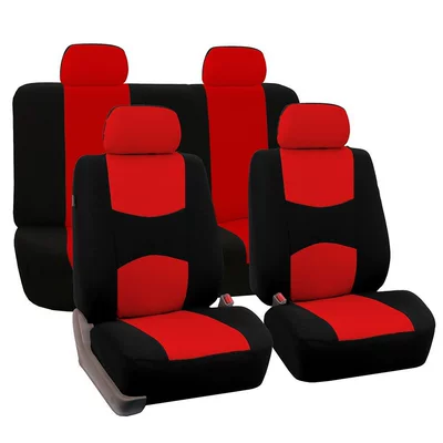 Mexican Flat Cloth Temu Amazon 9-Piece Set Export Model Universal Seat Covers for 5-Seater Cars Cross-Border (Universal seat cover) - bright-red-9-piece-set-five-seats