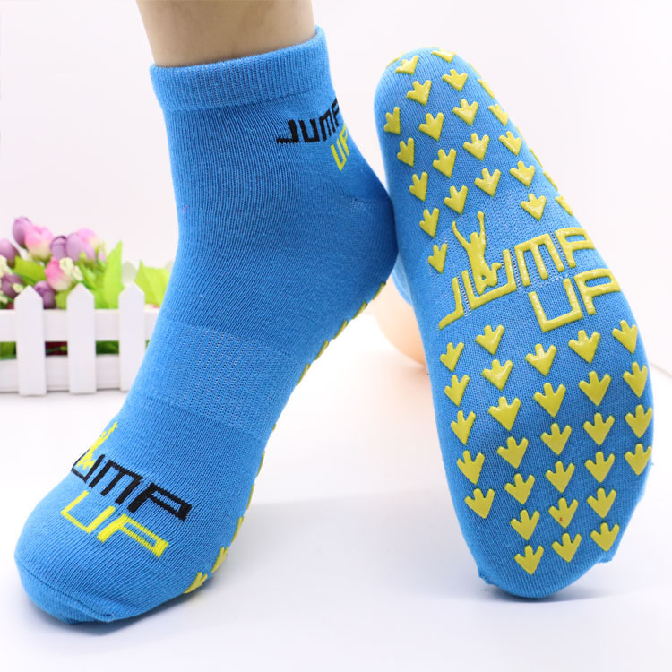 Children's Non-Slip Indoor Silicone Grip Socks, Trampoline Socks, Short Socks, Playground Cotton Socks That Don'T Slip Off