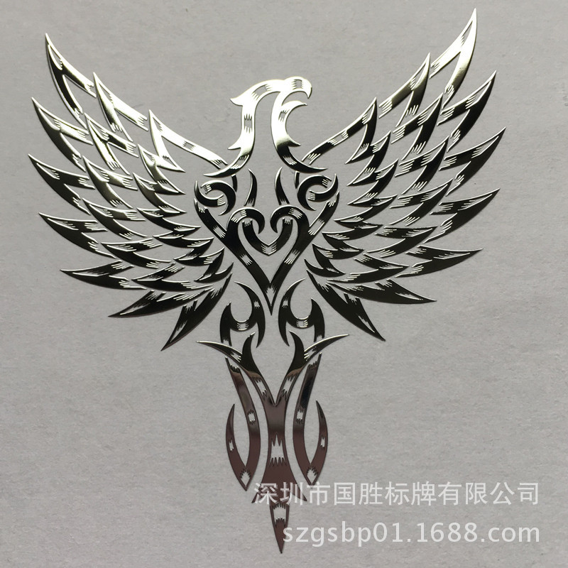 深圳西乡动漫LOGO包装标志金属贴纸个性装饰贴定制