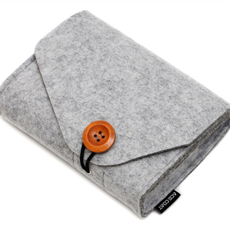 Factory wholesale felt power storage bag digital mobile storage box mouse hard disk data package finishing bag wholesale
