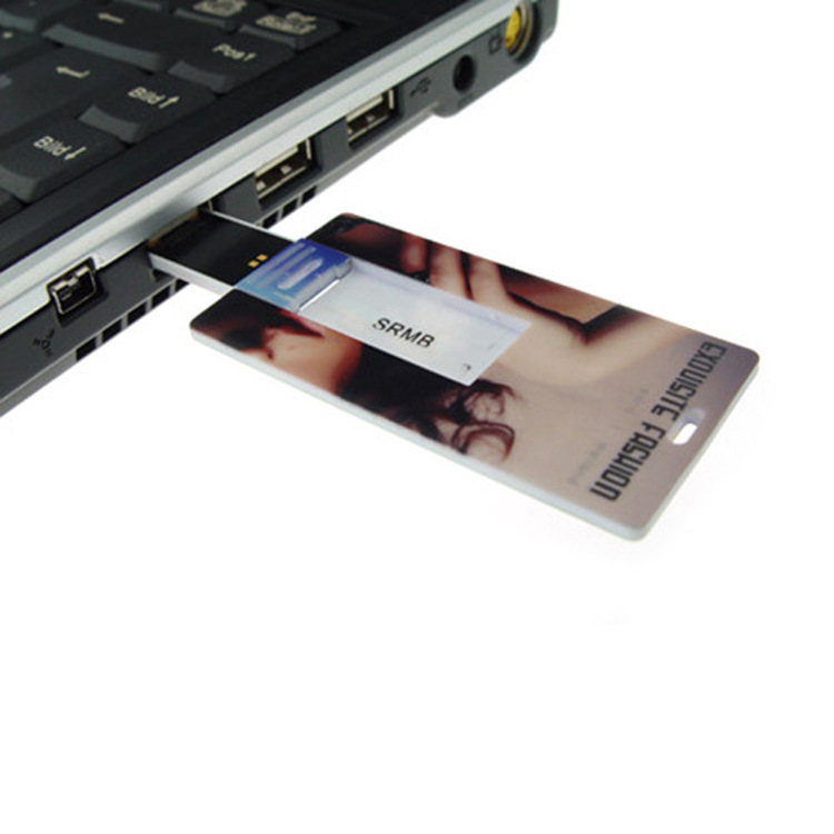 塑料卡片U盘高清双面印刷名片USB婚礼礼品优盘