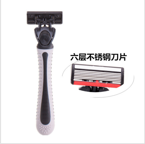 Men's manual shaver with six-layer stainless steel blades Women's manual shaver with replaceable blades