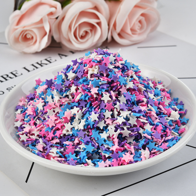 Simulated Cream Mobile Phone Case diy Material Handmade Ultra-light Paper Clay Crystal Mud Food Toy Special Five-pointed Star Soft