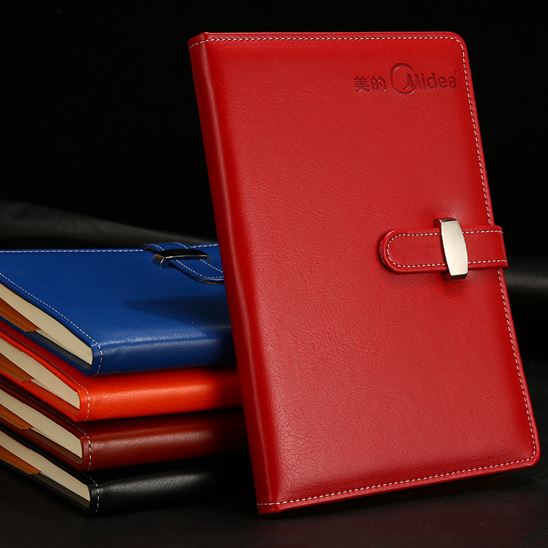 제조사 주문 제작 모조 가죽 표면 버클 비즈니스 노트 펜 내용 도매 로고 메모장 문구 사무