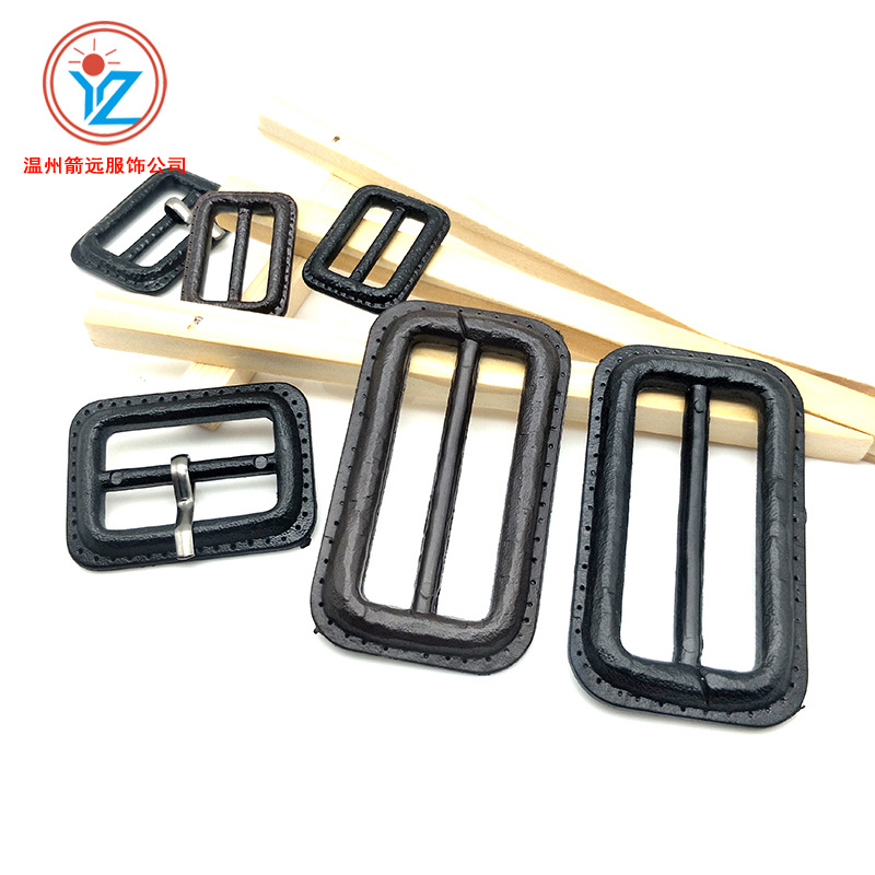 大衣日字扣腰带纽扣风衣日子扣仿皮长方形树脂衣服配件 扣子