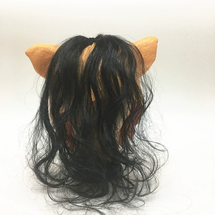 [Halloween pig head mask cosplay prop chainsaw horror 3 piggy spoof terrifying headwear batch]