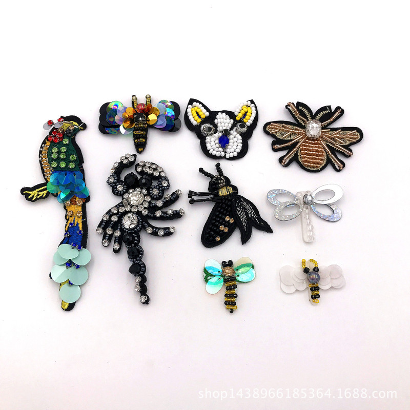 Factory in stock felt cloth scorpion Phoenix beads sequins beaded Zhang Zi cloth corsage clothing accessories