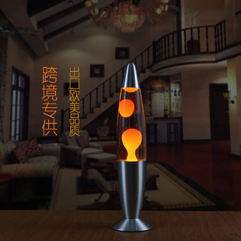 European standard metal bottom wax lamp volcanic lava lamp creative decorative lamp jellyfire lamp bedroom night lamp bedside lamp