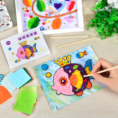 芙蓉天使立體粘紙貼紙畫DIY手工卡通創意粘紙畫兒童早教益智玩具