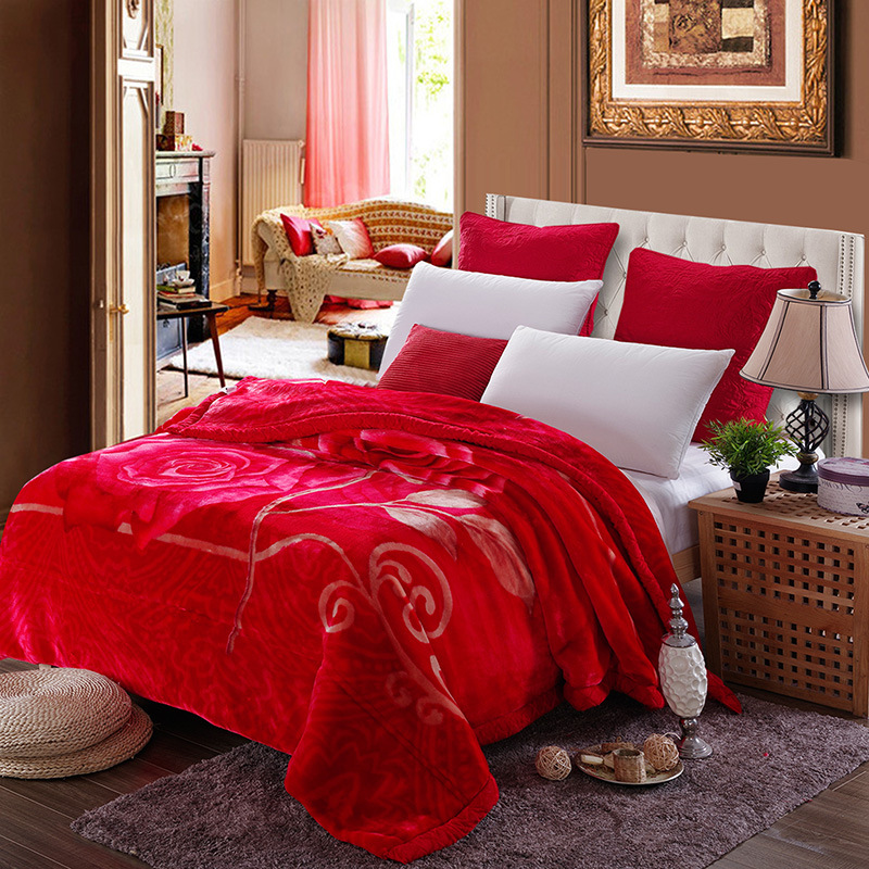 Manta Raschel engrosada de doble cara con estampado de leopardo, manta de lana de coral súper suave y cálida de invierno, manta de boda