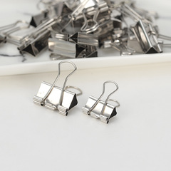 Wholesale production of 15mm silver-colored long-tail clips, 6# nickel-plated long-tail clips, financial document clips, metal clips, cross-border supply sources