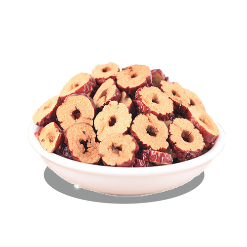 Fresh-dried jujube slices from Ruqiang, Xinjiang, seedless crunchy jujube rings, perfect for tea or instant consumption.