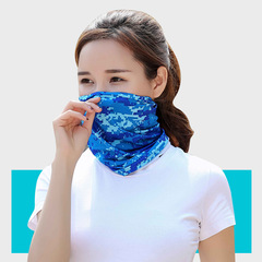 Summer Ice Silk Sunscreen Mask Outdoor Sports Anti-UV Cycling Headband Ice Silk Variety Multifunctional Magic Towel