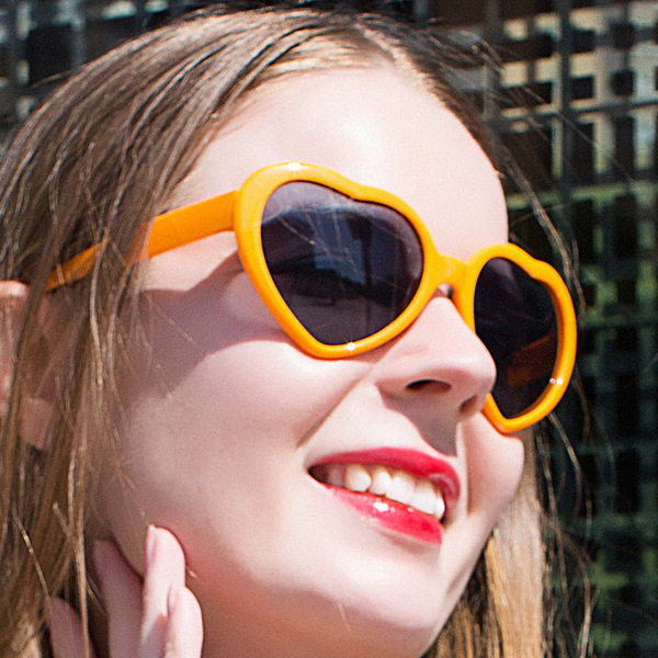 sunglasses heart-shaped