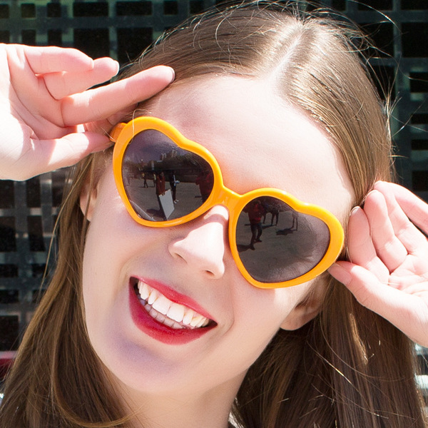 sunglasses heart-shaped