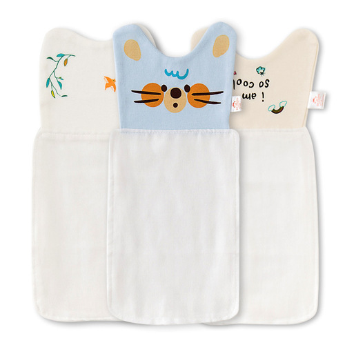 Baby sweat-absorbent towel baby pure cotton sweat towel 0-1-3 cotton 4-6 year old children's pad sling for kindergarten and older children