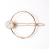 Metal hair accessory, organic marble hairgrip, European style, simple and elegant design