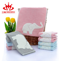 Manufacturer wholesale gauze jacquard pure cotton children's towel baby face towel gift group purchase supermarket wholesale children's towel