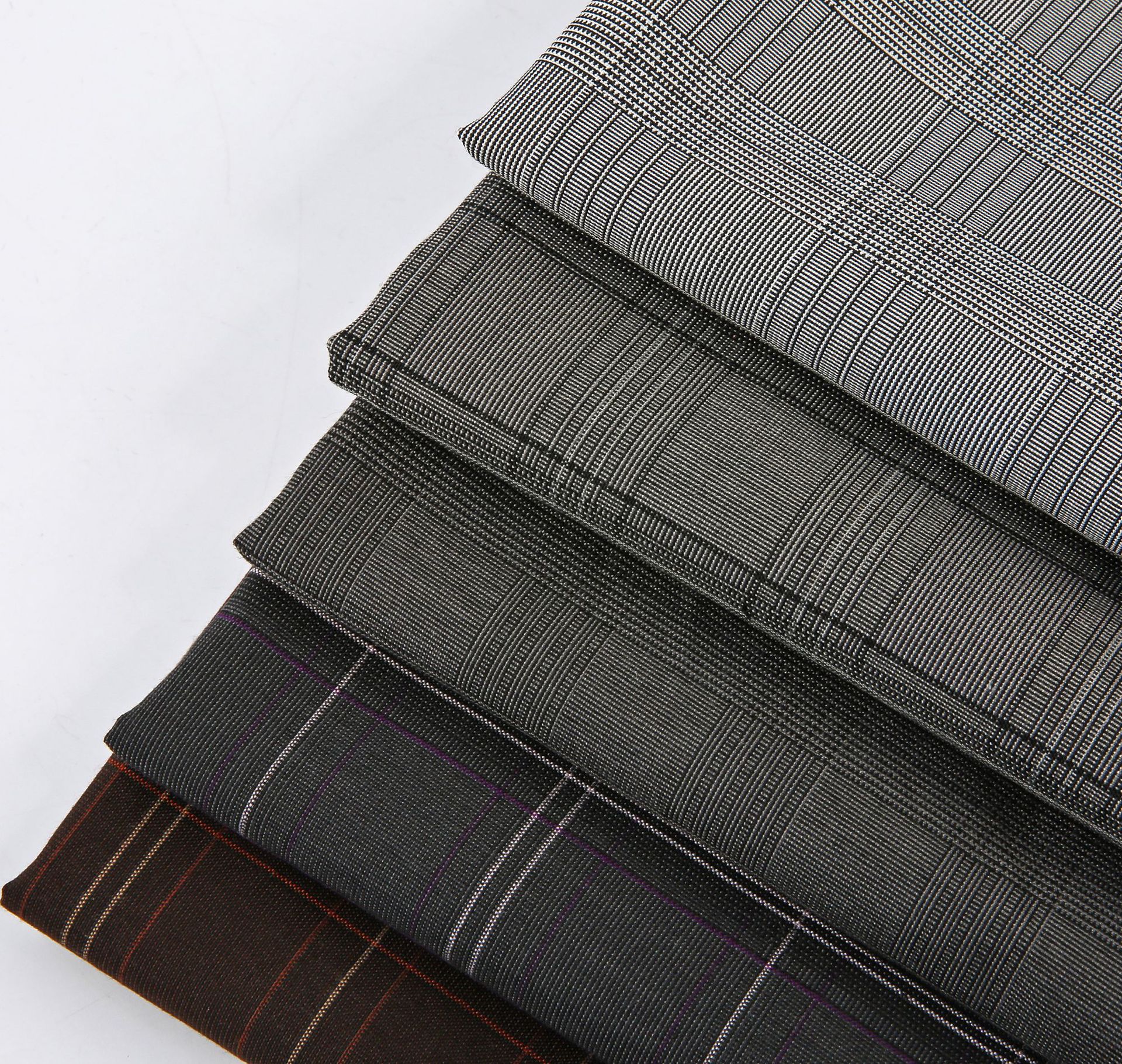 全涤纶色织休闲西装裤料鞋材格子英伦风复古帽子面料现货批发