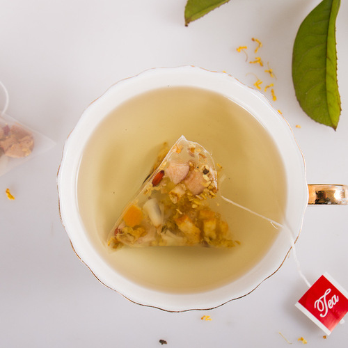 10-year-old factory 50 bags of Poria cocos and jujube kernel tea for health good night triangle tea bag Chinese medicinal material lily and jujube kernel tea