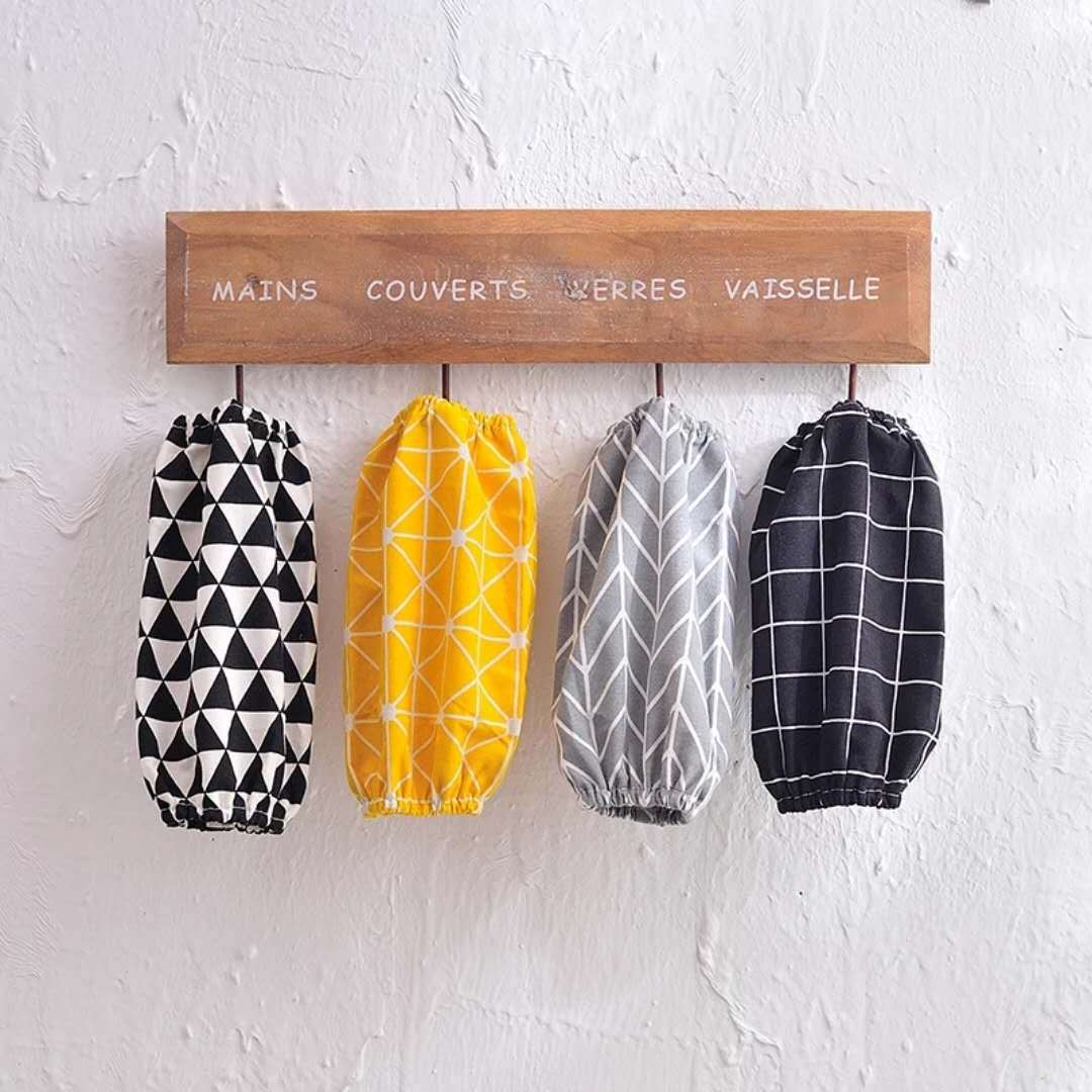 도매 면마 혼방 북유럽 스타일 성인용 그림 그리기 방오 슬리브, 한국식 모던 심플 청소용 슬리브, 체크무늬 작업용 슬리브