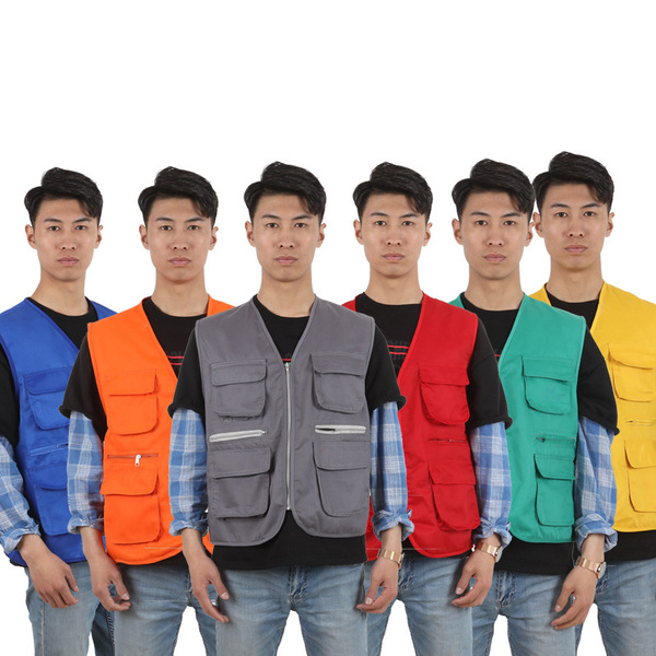 Self -produced and selling multi -pocket vest volunteer volunteers…