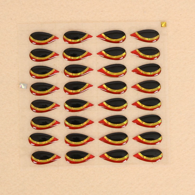 厂家定 制不干胶创意水滴形仿生鱼眼水晶滴塑塑料 PVC滴胶标