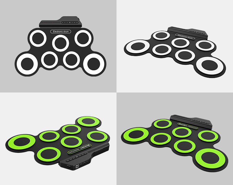 IWord nuoai rollo de mano USB tambor electrónico batería portátil práctica tambor plegable de silicona tambor eléctrico jazz tambor pad