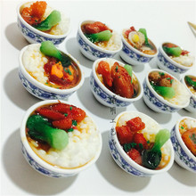 仿真食物小碗盖浇饭冰箱贴磁贴创意米饭立体磁铁石便利贴满