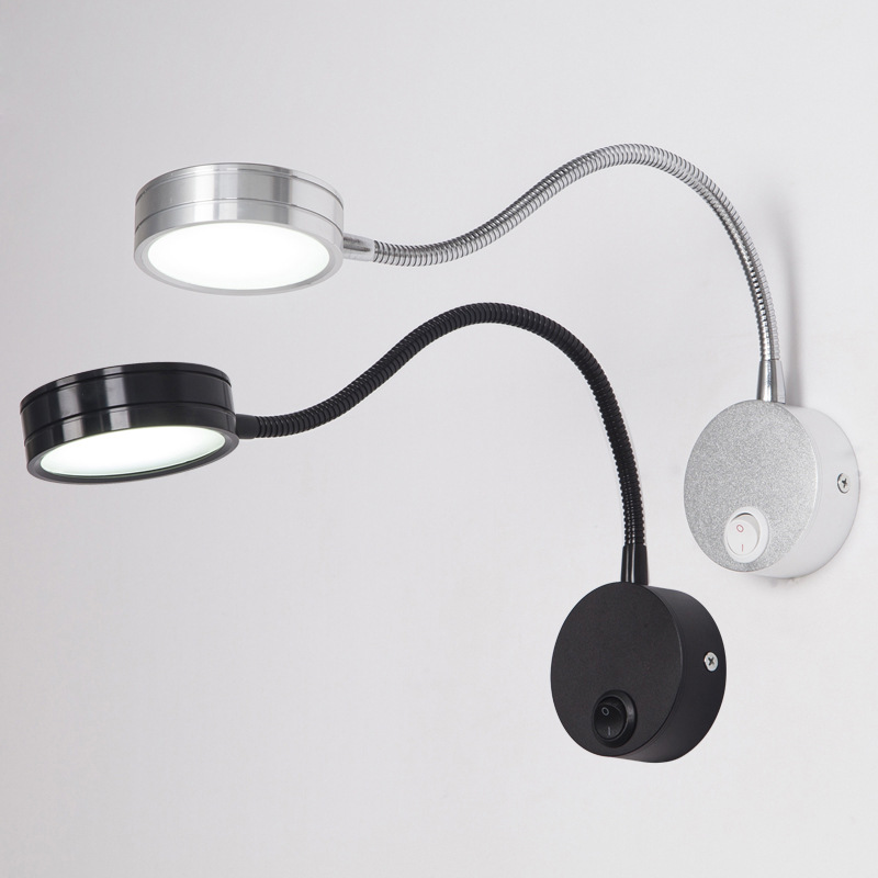 Lámpara de pared LED de 5W, lámpara de noche para dormitorio interior, foco pequeño, luz frontal creativa para espejo, luz para pasillo, luz para habitación de hotel.