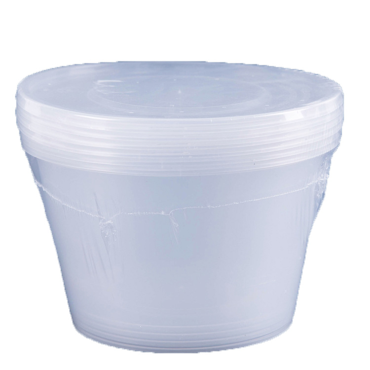 HD-394 1000ml一次性塑料圆碗汤碗打包碗套装耐高温环外卖碗