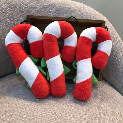 Pet dog vocal toy Christmas candy cane Teddy Pomeranian puppy teething resistant dog toy pet toy