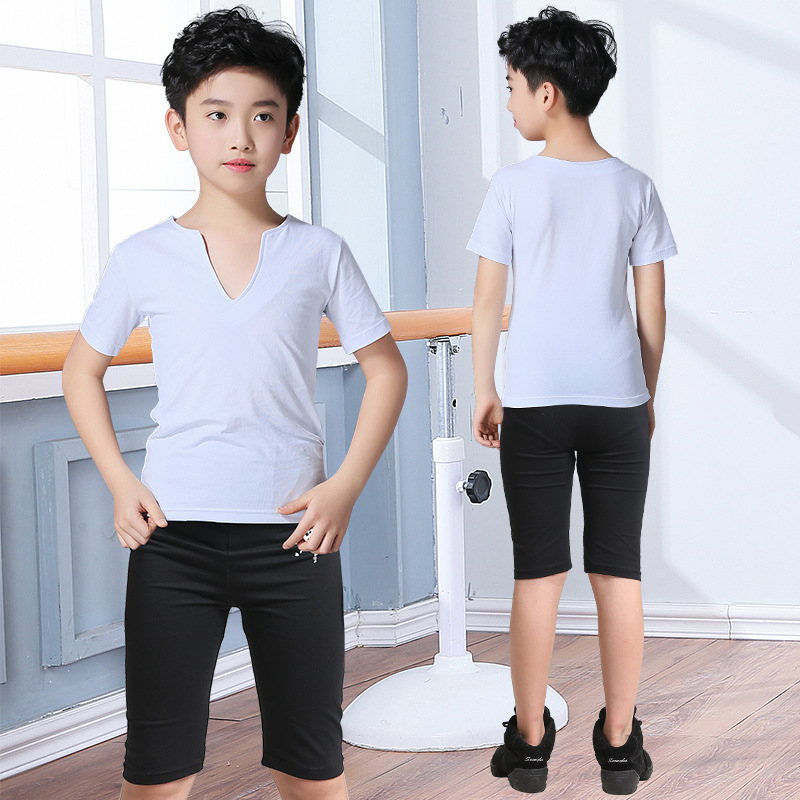 922 short sleeve cotton White +1005 dance word pants