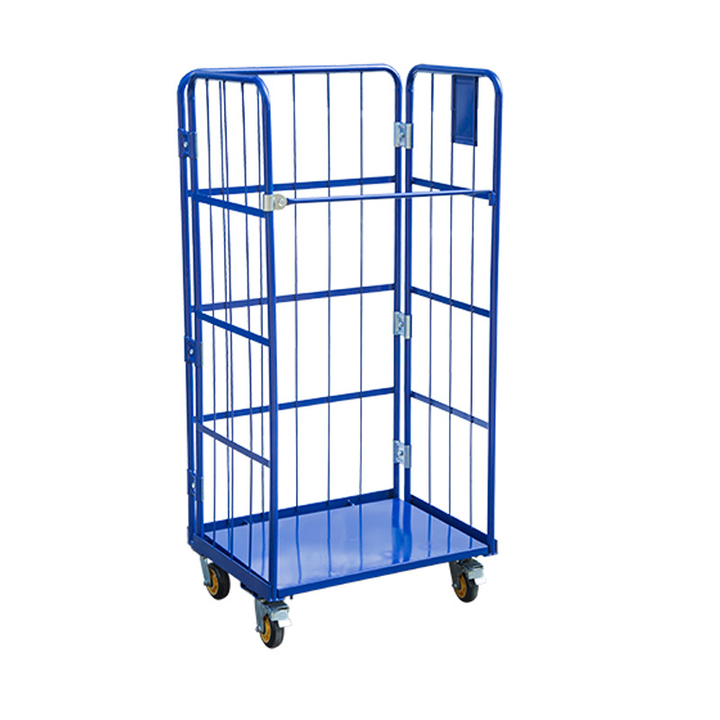 物流台车折叠移动仓储笼超市理货推车工厂仓库搬运分拣围栏笼子车