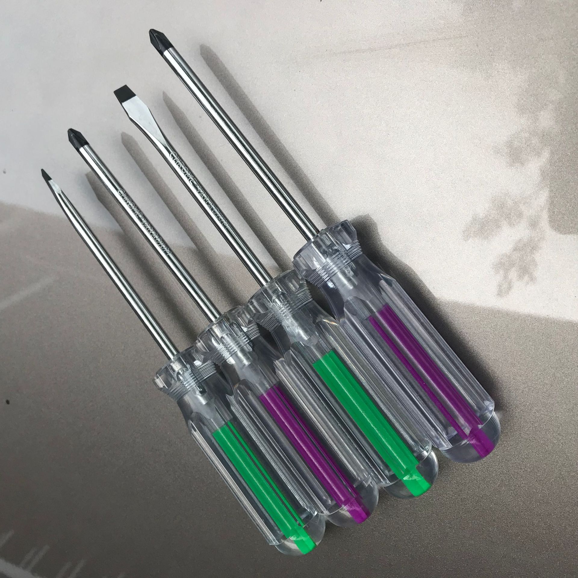 彩芯螺丝刀十字透明水晶一字螺丝批厂家直销彩条柄防爆