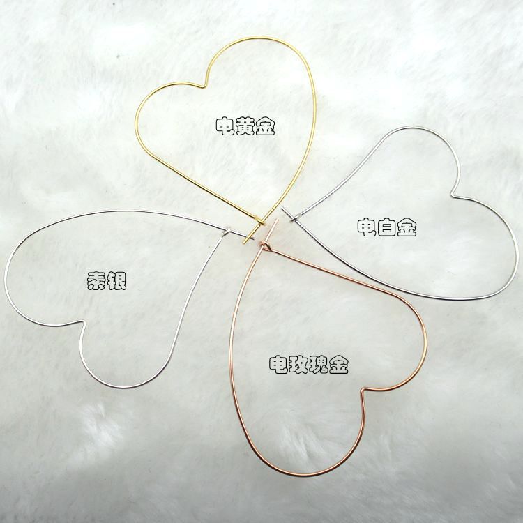 S925纯银耳环女气质时尚简约手工心形潮人耳饰品创意百搭个性韩国