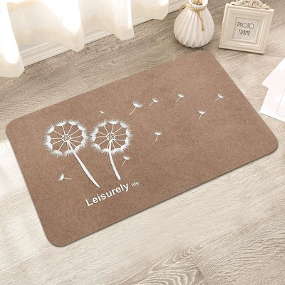 gift logo advertising mat a | Avtomobil döşəmə paspasları - printed-coffee-dandelion-white-40cm60cm