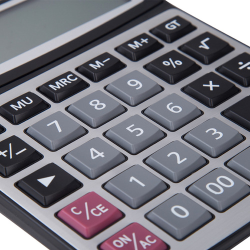 Deli 1674 financial office calculator accounting computer 12-bit large screen dual power supply solar calculator