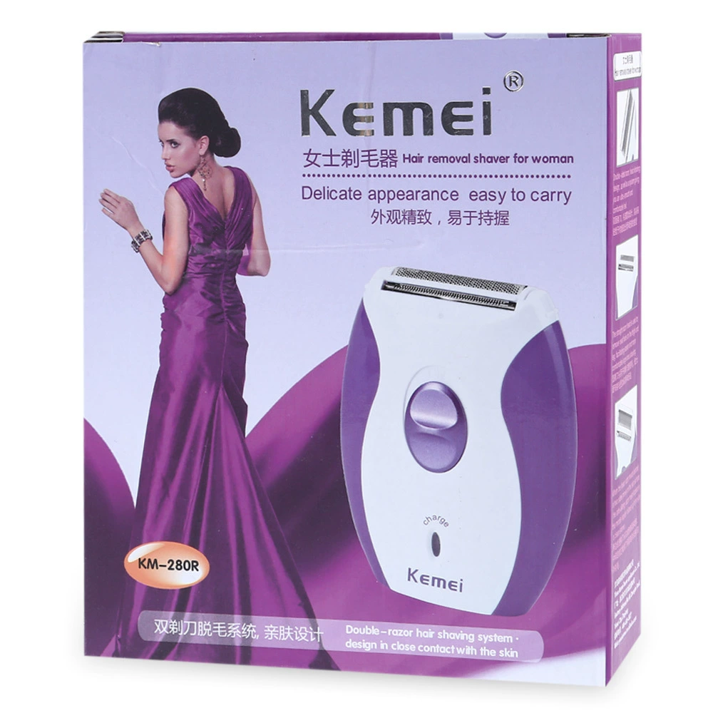 Электробритва KEMEI KM-280R женская, бесшумная, с перезарядкой