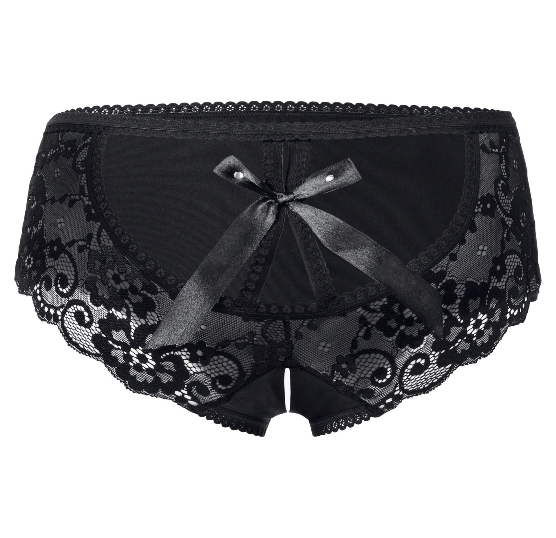 Sexy ropa interior de mujer de encaje abierto espalda ropa interior hueca rhinestone flor cintura baja calzoncillos ropa interior de mujer