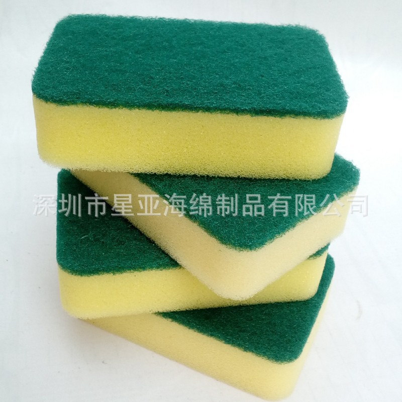 摩擦式多种材料粘合双效双面清洁海绵精品百洁布上胶粘合厂家生产