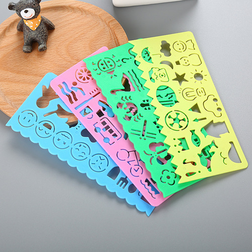 Creative children's multi-functional educational ever-changing ruler cute student stationery drawing practice painting set ruler