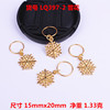 Metal small bell with accessories, hair accessory, pendant, with snowflakes, suitable for import