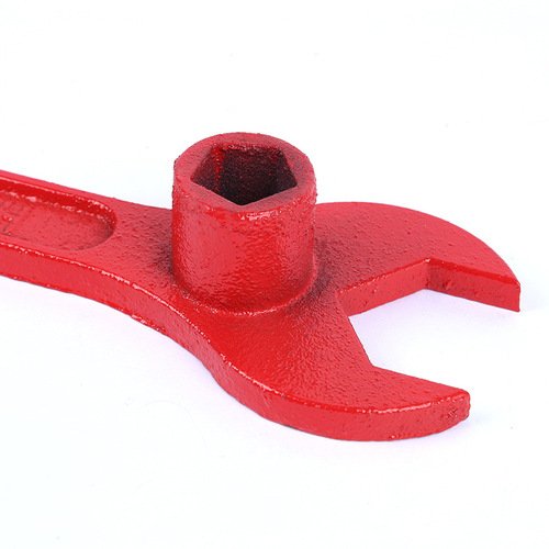 Factory supply thickened heavy-duty recast steel fire wrench, ground fire hydrant wrench, fire wrench, plastisol coated