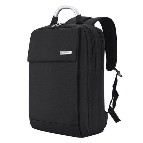 Summer New Business Laptop Neutral Leather Wallet Bag Canvas Metal Computer Bag