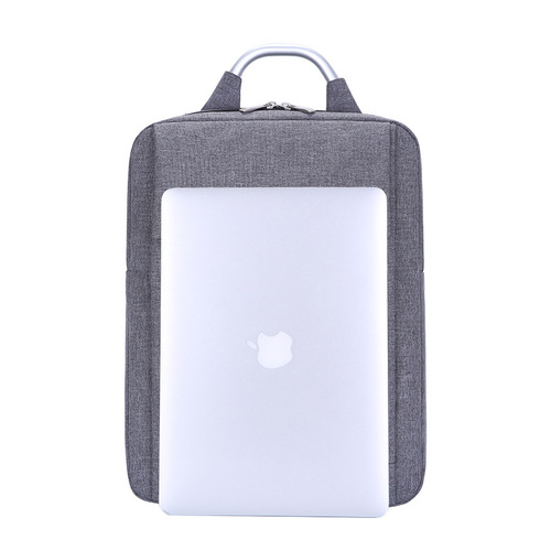 Summer New Business Laptop Neutral Leather Wallet Bag Canvas Metal Computer Bag