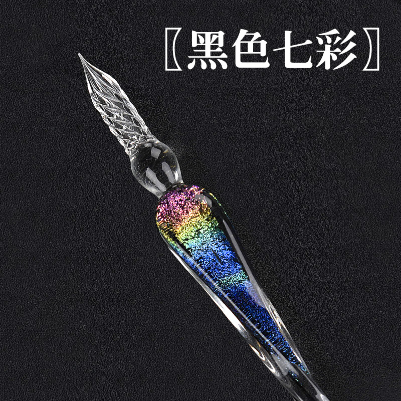 Pluma de cristal estrellado pluma DIP pluma cielo estrellado firma pluma brillo gradiente cristal pluma Venta al por mayor fábrica directa