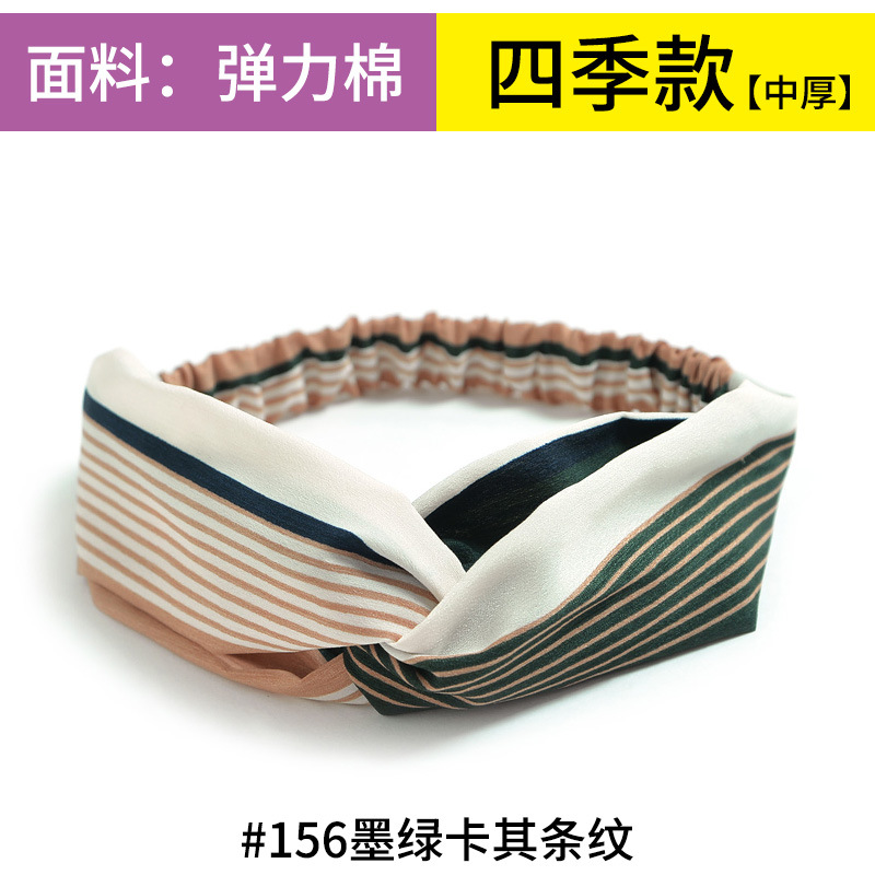 #156 Dark Green Khaki stripes