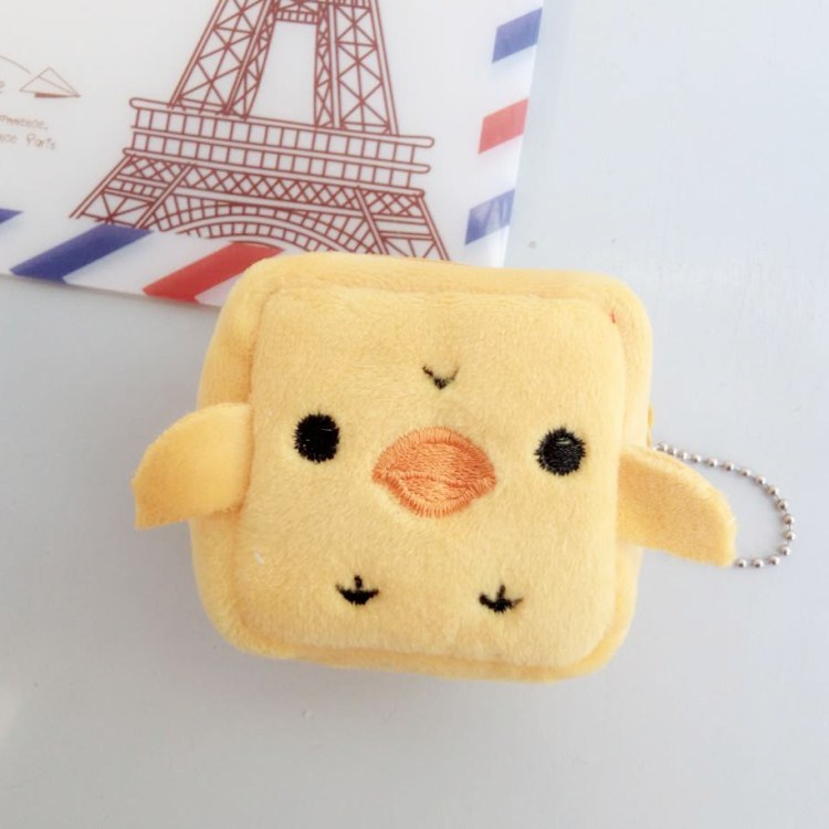 Monedero de felpa para mujer estilo japonés y coreano con diseño de Totoro bolso cuadrado para llaves